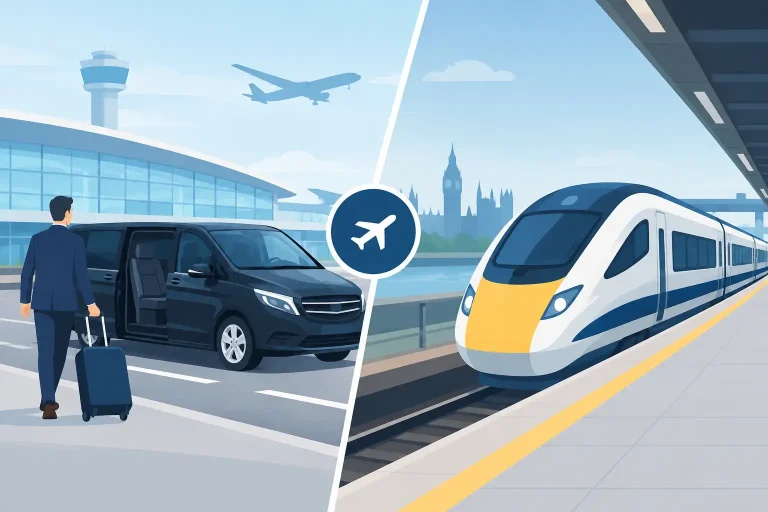 Airport Transfer Versus Train for UK Airport Trips